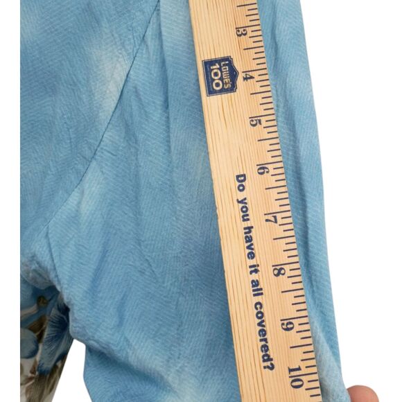 Campia Hawaiian Shirt Mens Short Sleeve Blue Button Down Palm Tree Beach Large - Picture 6 of 9